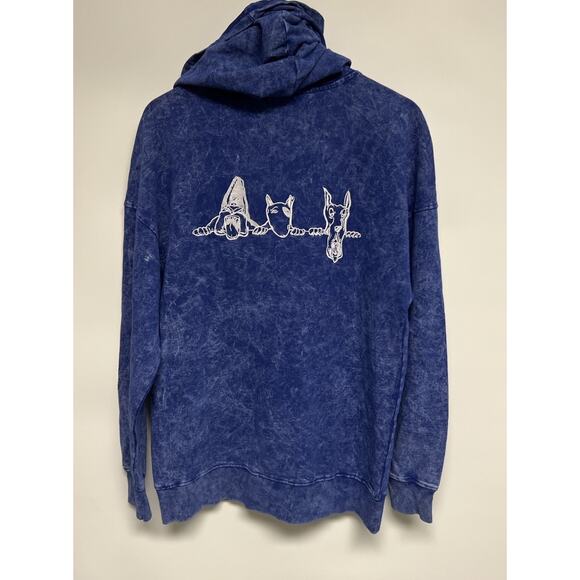 NWT Dogg Supply by Snoop Dogg Mens Tie Dye Hoodie Sweatshirt Small Royal Blue - Picture 6 of 16